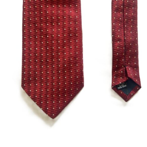 Cravattificio Di Siena Mens Tie Red and Gold 100% Silk 56 x 3.7 - Picture 3 of 10